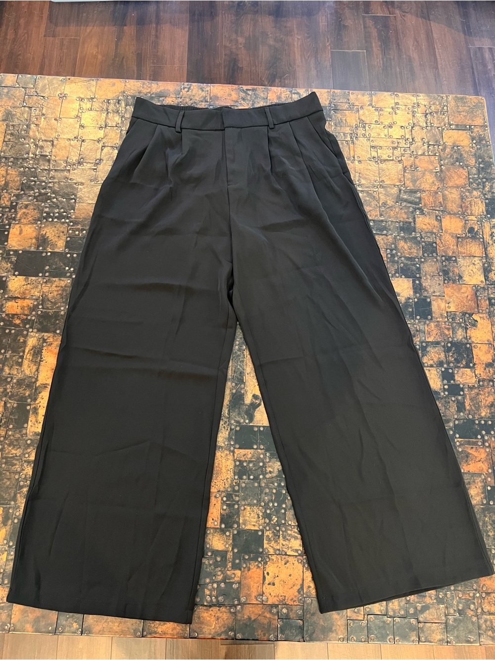 NWT High-Rise Wide-Leg Black Women's Pants